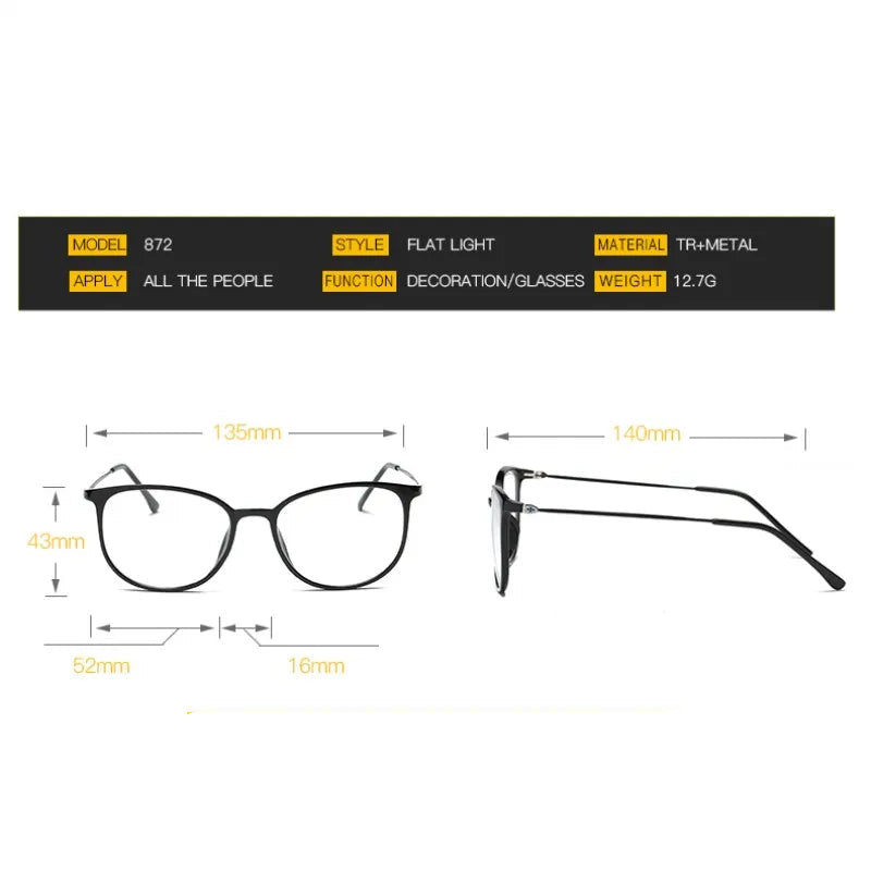 Gjennomsiktige, klare optiske rammer - My Store